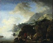 Philips Wouwerman Travelers Awaiting a Ferry Spain oil painting artist